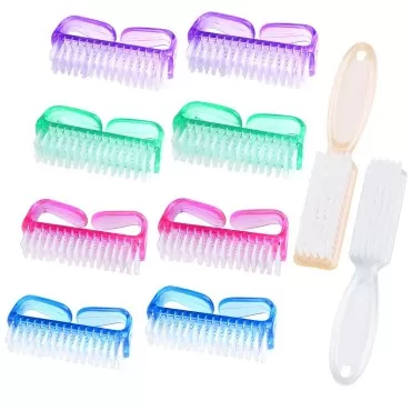 10 Pcs Handle Grip Nail Brush, Hand Fingernail Scr...