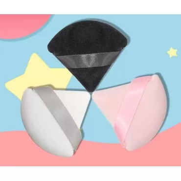 WOIWO 3 PCS Triangle Dry Powder Puff 360 Degrees, ...