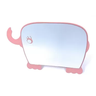 Aeisage Kids Mirror for Girls Cute Desk Mirror Desktop Compact Mirror Pink with Stand Animal Shape Makeup Mirror Gift for Daughter, 7.87 x 6 x 0.5 inches