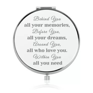 Going Away Gift for Coworker Graduation Gift for Her Daughter Niece Coworker Leaving Gift for Women Pocket Makeup Mirror Inspirational Gifts Farewell Goodbye Gifts for Coworker Colleague Boss Friends