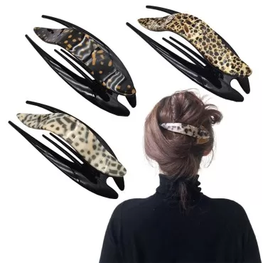 Yusier 3PCS 5inch Large French Tortoiseshell Hair ...