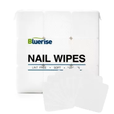 BLUERISE Lint Free Nail Wipes White 1000pcs Nail P...