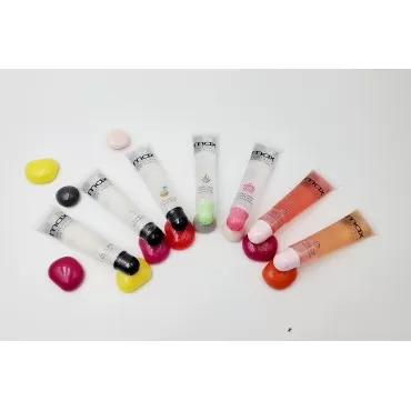 Cherimoya VARIETY Set Of 7 MAX Lip Gloss [Clear+Honey, Coconut, Aloe, Rose, Strawberry, Peach ]