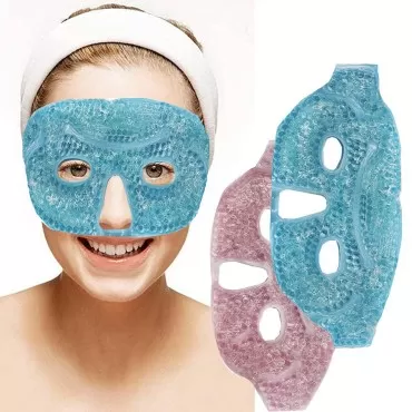 2pcs Gel Beads Face, Cold Hot Gel Face Eye Mask,Fa...