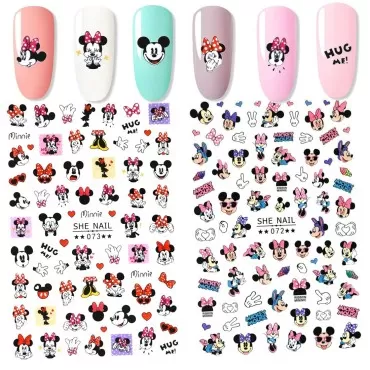 2 Pieces 3D Cartoon Mouse Nail Stickers Cute Kawai...