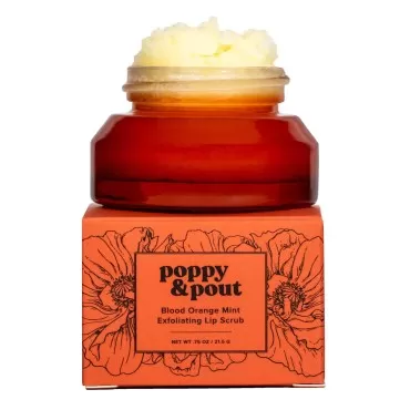 Poppy & Pout 100% Natural Lip Scrub, Exfoliating L...