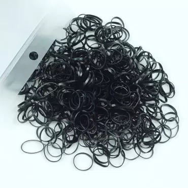 Doannotium 1000 PCS Mini Rubber Band Elastics Hair Ties Soft Braids Band for Kids Girl(Black)