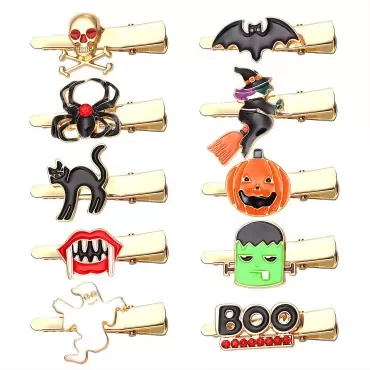 10PCS Halloween Hair Clips for Women Cute Spider P...