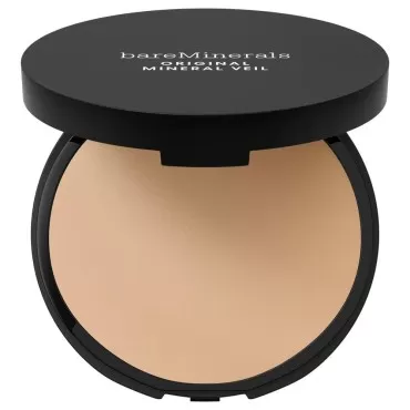 bareMinerals Original Pressed Mineral Veil Setting Powder with Puff Applicator, Matte Weightless Talc-Free Finishing Powder Makeup, Extends Makeup Wear, Vegan