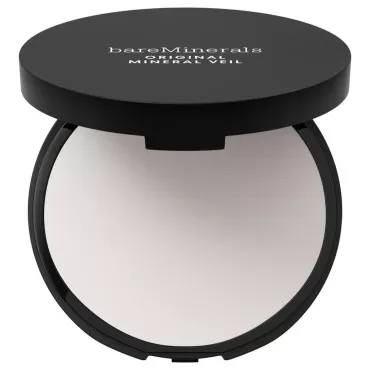 bareMinerals Original Pressed Mineral Veil Setting Powder with Puff Applicator, Matte Weightless Talc-Free Finishing Powder Makeup, Extends Makeup Wear, Vegan