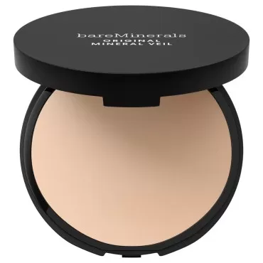 bareMinerals Original Pressed Mineral Veil Setting Powder with Puff Applicator, Matte Weightless Talc-Free Finishing Powder Makeup, Extends Makeup Wear, Vegan