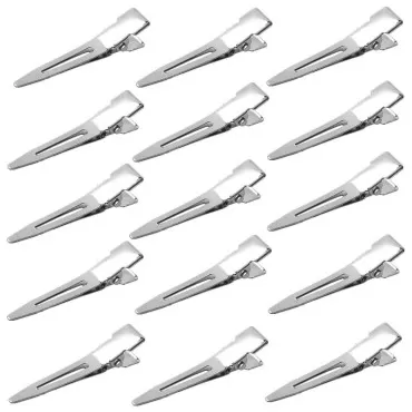 NA 70 Pcs Curl Clips Alligator Hair Clips Duck Bill Metal Hair Clip Single Prong Curl Clip for Salon Women Girls DIY Accessories