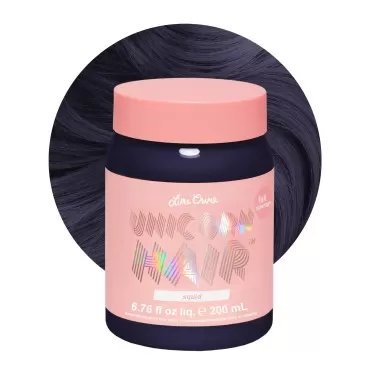 Lime Crime Unicorn Hair Dye Full Coverage, Squid (Ink Purple) - Vegan and Cruelty Free Semi-Permanent Hair Color Conditions & Moisturizes - Temporary Purple Hair Dye With Sugary Citrus Vanilla Scent