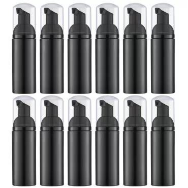 2 Oz Black Foam Soap Bottle Empty Travel Foaming D...