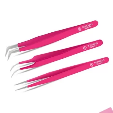 Lash Tweezers, Pack of 3 Stainless Steel Tweezers ...