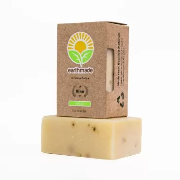 Earthmade Kina Natural Body Hand and Face Moisturizing Bar Soap|Handmade with Quinine/Cinchona Bark| Cold-processed for Men and Women|Contains Coconut and Olive Oil|No Chemicals| No Preservatives| SLS Free & Cruelty Free (1 Bar Soap, 6 Oz)