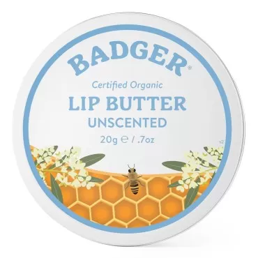 Badger - Unscented Lip Butter, Moisturizing Organi...