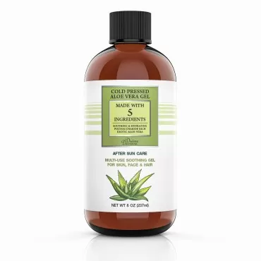 Divine Derriere Aloe Vera Gel - After Sun Care Sunburn Relief, Made in USA Hydrating Aloe Gel, Soothing Gel for sun burns - (8 oz)