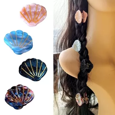 Yusier 4PCS 1inch Resin Shell Mini Claw Hair Clips...