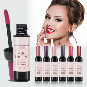 Lavan 6 Color Lip Stain set, Wine Lipstick Matte Long Lasting Waterproof Lip Tint, Natural Red Lipstick Wine Bottle Lip Gloss ,Non-Stick Cup Lip Make Up Gift for Girls & Women