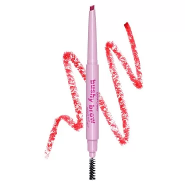 Lime Crime Bushy Brow Pomade Pencil, Valentine (Crimson Red) - 2-in-1 Brush & Pomade Pencil Gives Eyebrows Volume & Texture - Long-Lasting, Defining & Smudge-Proof - Vegan, Cruelty-Free