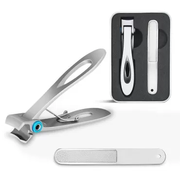 0.6in Wide Jaw Opening Nail Clippers for Thick Nails,Finger Nail Clippers for Ingrown Toenail Clippers for Men,Tough Nails, Seniors, Adults.Deluxe Sturdy Stainless Steel Big 2PCS(Silver)