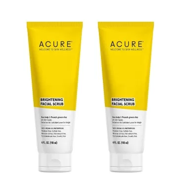 Acure Brightening Facial Scrub Duo Pack - 4 Fl Oz ...