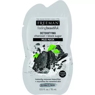 FREEMAN Charcoal & Black Sugar Mud Mask (Pack of 2)