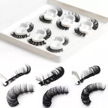 3d Fluffy Russian Strip Lashes, D Curl Lash Strips...