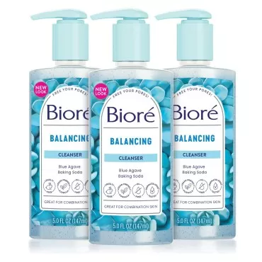 Biore Balancing Face Wash, Cleanser For Combinatio...