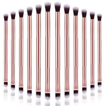 12 Pcs Eyeshadow Smudge Brush 2 in 1 Eyeshadow Bru...