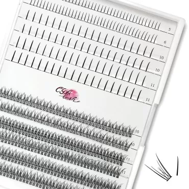 LMQLASH Flower Mix Cluster Lash 9-14mm/curl C/0.07/Individual Eyelashes Natural Diy individual cluster Eyelash