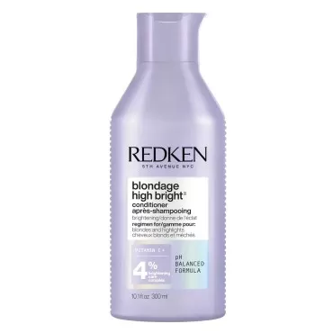 Redken Blondage High Bright Conditioner | Brightens and Lightens Color-Treated and Natural Blonde Hair Instantly | Infused with Vitamin C | 10.1 Fl Oz