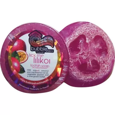 The Islander Group Hawaiian Bubble Shack Loofah Glycerin Soap Lick Me Lilikoi 4 Bars