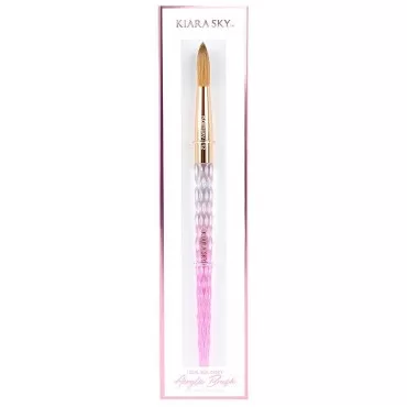 Kiara Sky Pink Crystal Acrylic Kolinsky Nail Brush...