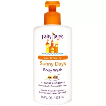 Fairy Tales Sunny Days Chlorine Removal Body Wash, For All Age Swimmers - After Swim Chlorine, Salt And Sunscreen Removal - No Harsh Chemicals or Toxins - Easy to use Pump - 16oz