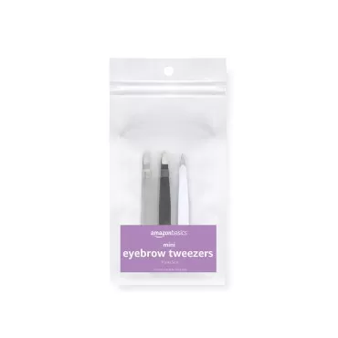 Amazon Basics Mini Eyebrow Tweezers 3-Pack...