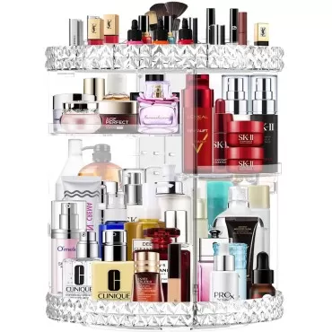 360 Rotating Makeup Organizer Large Capacity Cosme...