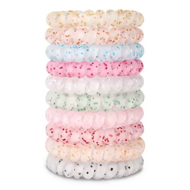 10 Piece Spiral Hair Ties For Thick Hair, Coil Ela...