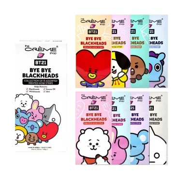 The Crème Shop | BT21: Bye Bye Blackheads - Printed Pore Strips (Set of 8)