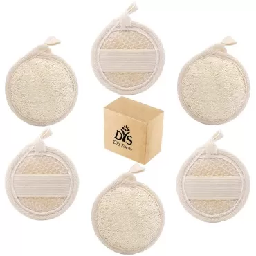 Face Loofah Pads Exfoliating Scrubber, Natural Luf...