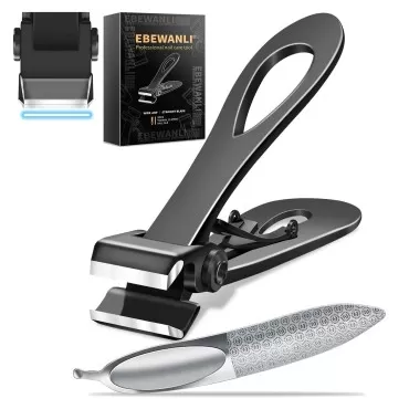 EBEWANLI Straight Nail Clipper, 17mm Wide Jaw Opening Toe Nail Clippers, Heavy Duty Toenail Clippers for Seniors Thick Toenails, Extra Large Toenail Clippers for Thick Nails, for Seniors, Men