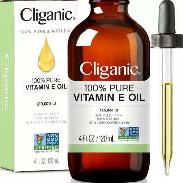 Cliganic 100% Pure Vitamin E Oil for Skin, Hair & ...