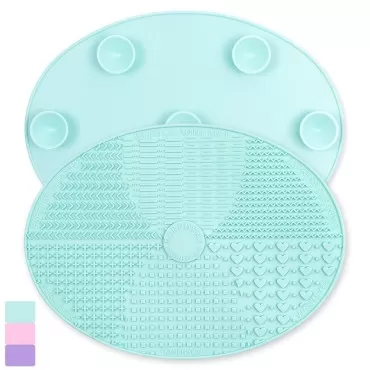 Makeup Brush Cleaner Mat Silicone Brush Cleaning M...