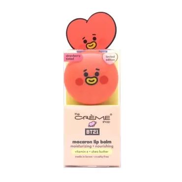 The Crème Shop | BT21 Baby - TATA Macaron Lip Balm - Strawberry Milk (Strawberry Tinted)
