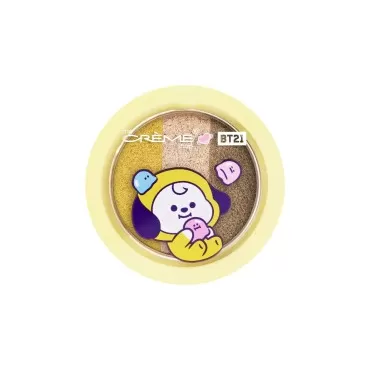 The Crème Shop | BT21 Baby CHIMMY Ultra-Pigmented Eyeshadow Trio - Banana Taffy