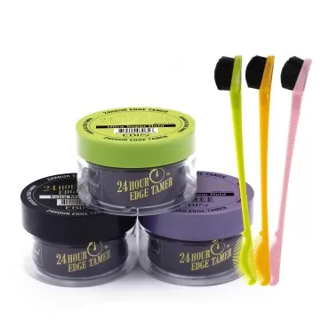 EBIN NEW YORK 24 Hour Edge Tamer Kit (8.1oz/ 240ml, All) No Flaking, No White Residue, Shine and Smooth texture with edge hair styling
