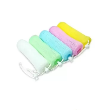 RUITASA Exfoliating Mesh Soap Pouch, 5PCS Pouchs Mesh Soap, Mesh Soap Pouch, Saver Bag Mesh Soap for Body Facial Cleaning Tool, Random Colors