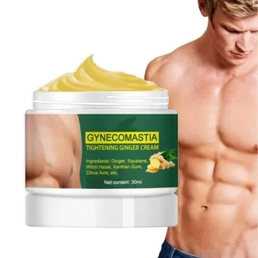 Gynecomastia Tightening Ginger Cream, Ginger Cream for Adults, Gynecomastia Tightening Ginger Cream, Breast Firming Massage Cream, Effectively Shrinks Men Chest Tightening Ginger Cream-30ML