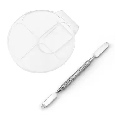 RUITASA Hand Makeup Mixing Palette, Makeup Mixing Palette, Makeup Hand-Held Palette, Nail Art Manicure Palette and 1 Pieces of Makeup Handheld Palette and 1 Pieces Stainless Steel Rod